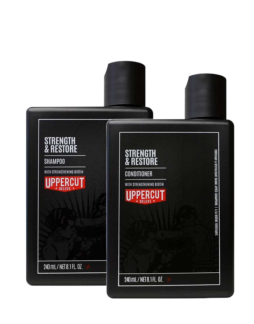 UPPERCUT STRENGTH & RESTORE SHAMPOO + COND.